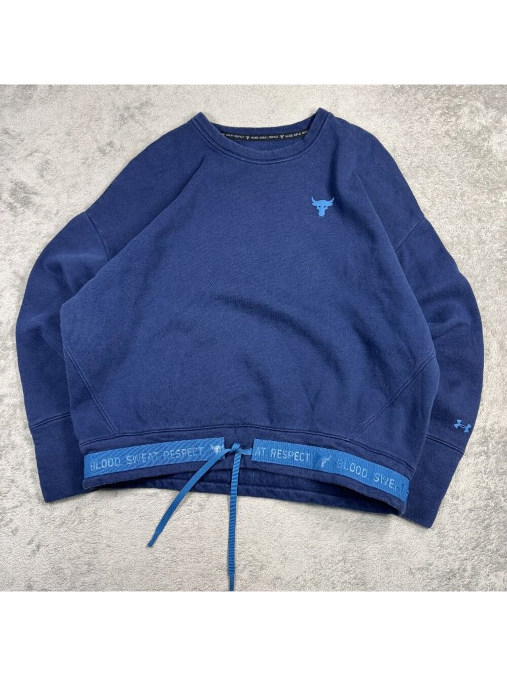 Under Armour Project Rock Sweatshirt Womens L Charged Loose Active Sweatshirt